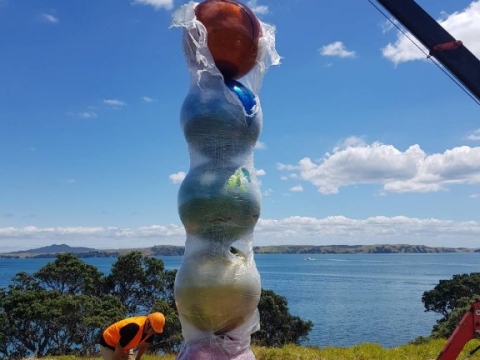 Installation on Waiheke Island for Sculpture on the Gulf show.